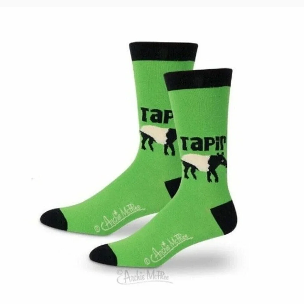 Archie McPhee green Tapir Socks